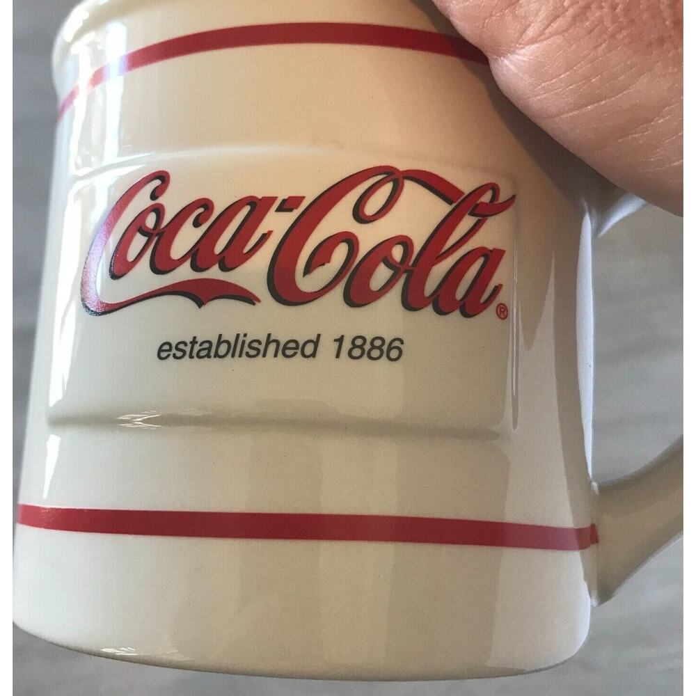 Coca Cola Mug Red and White Nostalgic Americana Oversize 20 oz. Soda Pop - Picture 2 of 12